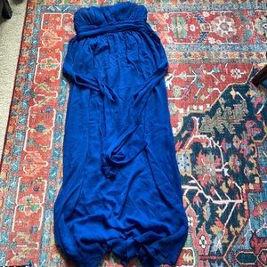 Long blue formal dress